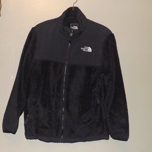 THE NORTH FACE GIRLS BLACK FULL ZIP FLEECE JACKET